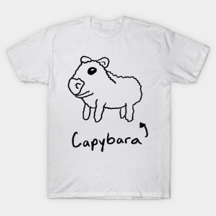 Crappy Capybara Drawing T-Shirt